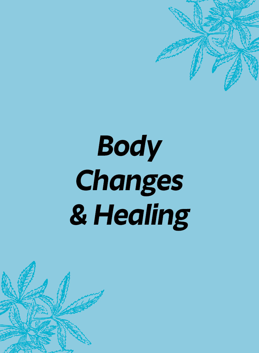 Title "Body Changes & Healing" against a light blue background