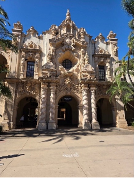 Facade of Casa del Prado in Balboa Park