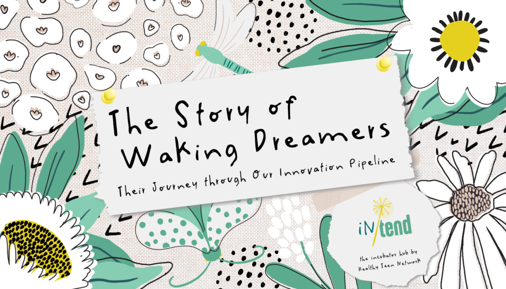 Scrapbook cover titled "The Story of Waking Dreamers"