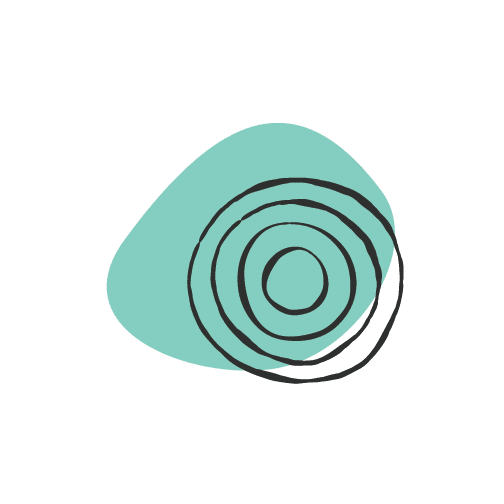 sponsor icon of a phone face with icons of a list, chat bubble and heart emojis