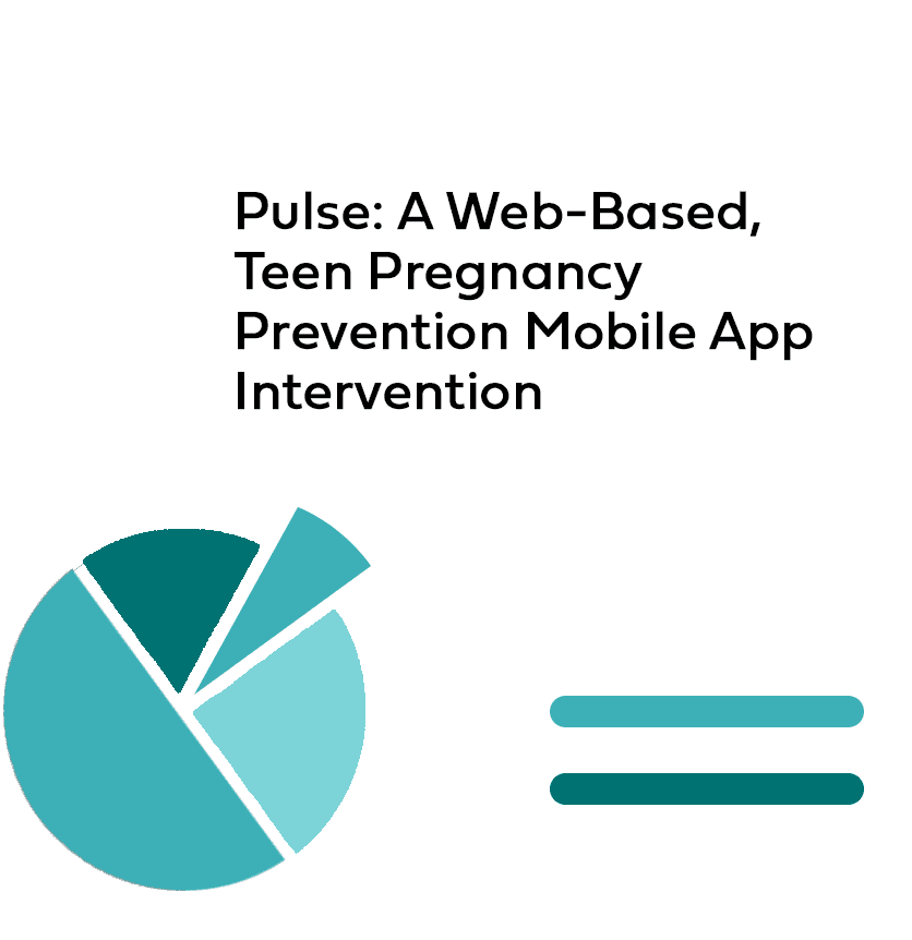 Product Image of teal shades pie chart with text Pulse: A Web-Based, Teen Pregnancy Prevention Mobile App Intervention