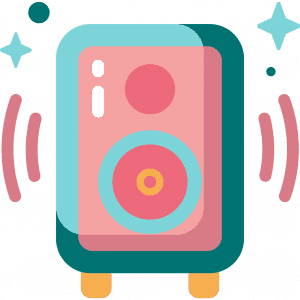 icon drawing of a speaker