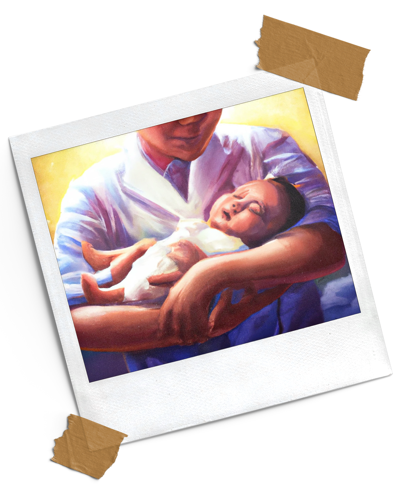 birth polaroid